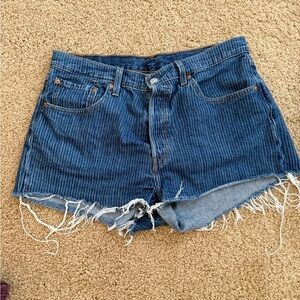 Levi's Blue Jean Shorts Distressed Cut-Offs